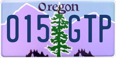 OR license plate 015GTP