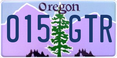 OR license plate 015GTR