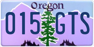 OR license plate 015GTS