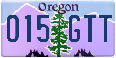 OR license plate 015GTT
