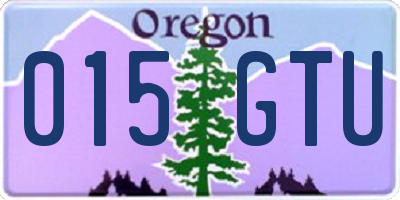 OR license plate 015GTU