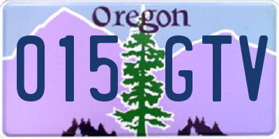 OR license plate 015GTV