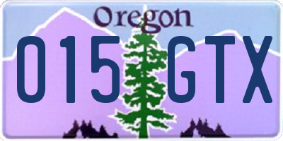 OR license plate 015GTX