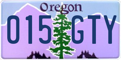 OR license plate 015GTY
