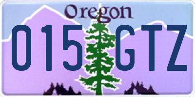 OR license plate 015GTZ