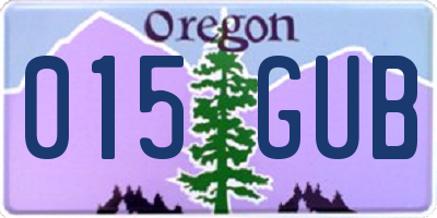 OR license plate 015GUB