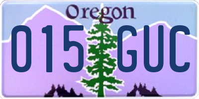 OR license plate 015GUC