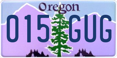 OR license plate 015GUG