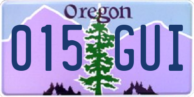 OR license plate 015GUI