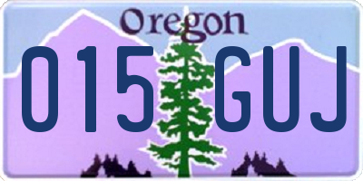 OR license plate 015GUJ