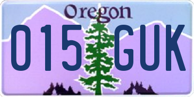 OR license plate 015GUK