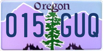 OR license plate 015GUQ