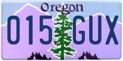 OR license plate 015GUX