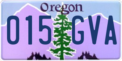 OR license plate 015GVA