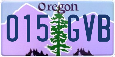 OR license plate 015GVB