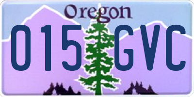 OR license plate 015GVC