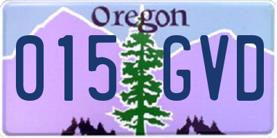 OR license plate 015GVD