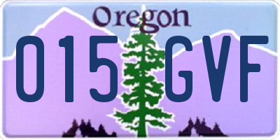 OR license plate 015GVF