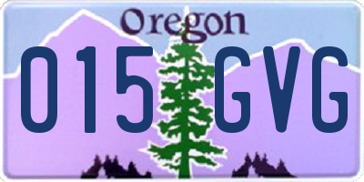 OR license plate 015GVG