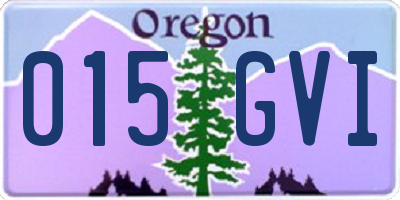 OR license plate 015GVI