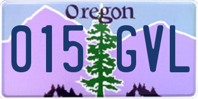 OR license plate 015GVL