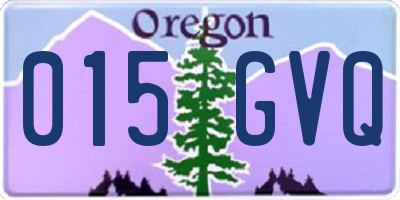 OR license plate 015GVQ