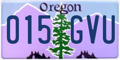 OR license plate 015GVU
