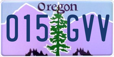 OR license plate 015GVV