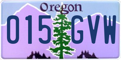 OR license plate 015GVW