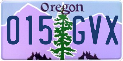 OR license plate 015GVX