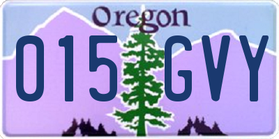 OR license plate 015GVY