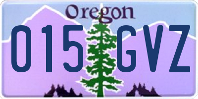 OR license plate 015GVZ