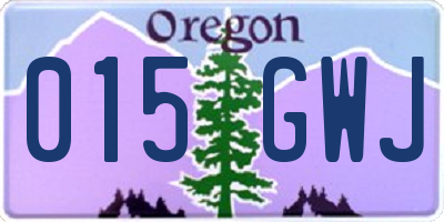 OR license plate 015GWJ