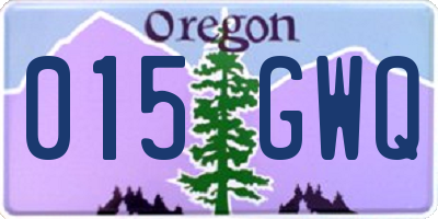 OR license plate 015GWQ