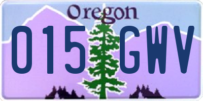 OR license plate 015GWV