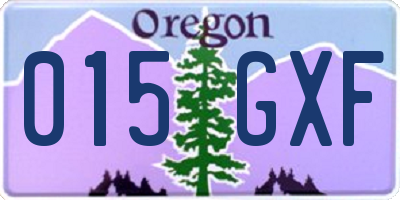 OR license plate 015GXF