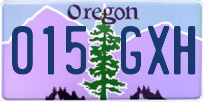 OR license plate 015GXH