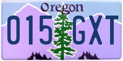 OR license plate 015GXT