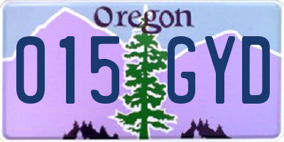 OR license plate 015GYD