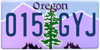 OR license plate 015GYJ