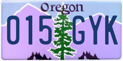 OR license plate 015GYK