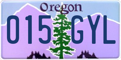 OR license plate 015GYL