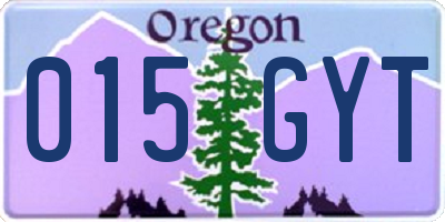 OR license plate 015GYT