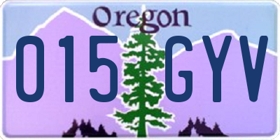 OR license plate 015GYV