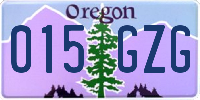 OR license plate 015GZG