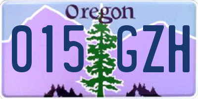 OR license plate 015GZH