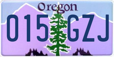 OR license plate 015GZJ