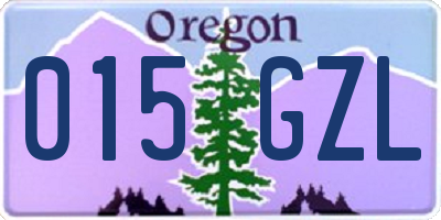 OR license plate 015GZL