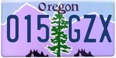 OR license plate 015GZX