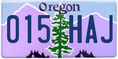 OR license plate 015HAJ